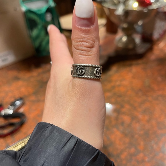 Gucci double R ring, size 16. Fairly worn - Picture 5 of 6